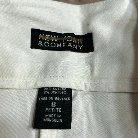 New York & Co pants ,white thicker classic straight, size 8 P  and sz  6P & 10P, - Picture 15 of 16